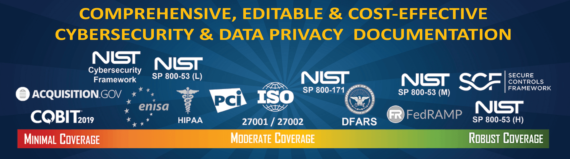ComplianceForge Cybersecurity Data Privacy Policies, Standards, Procedures NIST 800-53 vs ISO 27002 vs NIST CSF vs NIST 800-171 vs SCF