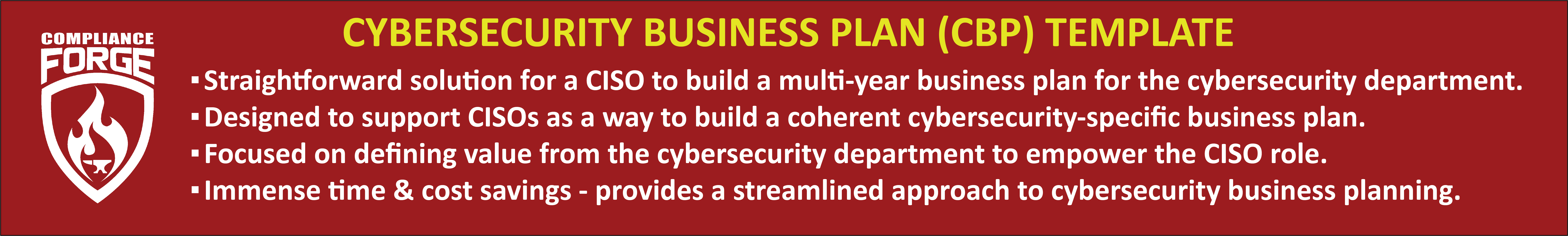 Cybersecurity Business Plan (CBP) Template