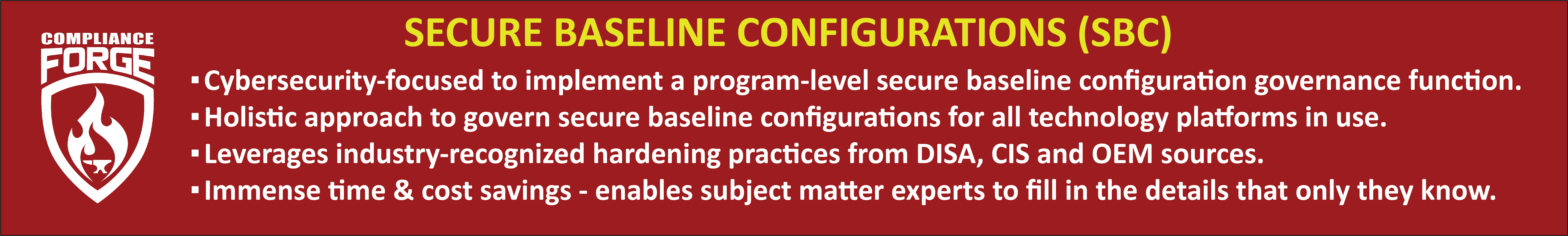 Secure Cybersecurity Baseline Configurations