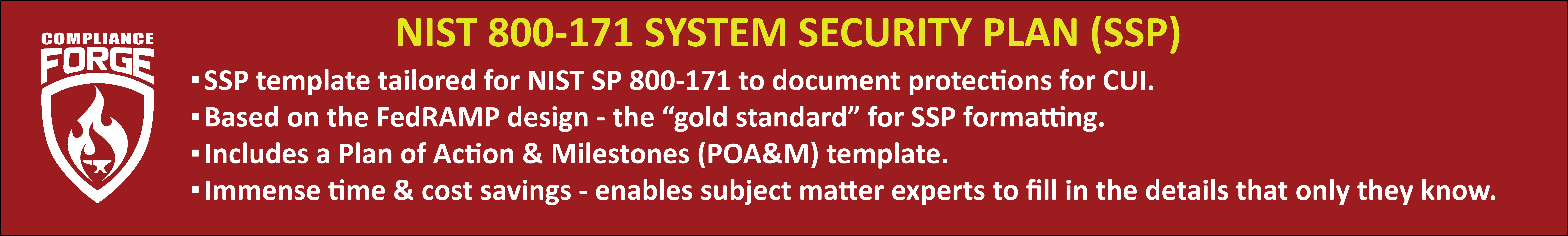 NIST 800-171 System Security Plan (SSP)
